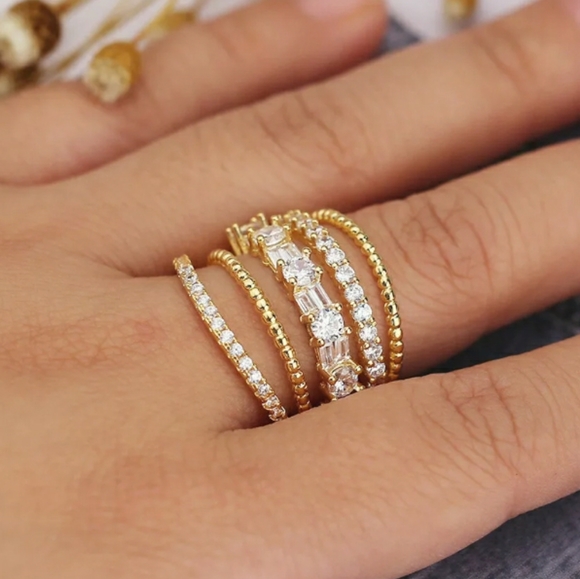 New Yellow Gold Plated Ring - Picture 1 of 4
